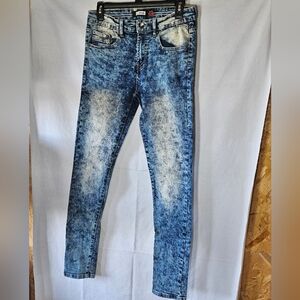 WT-02 29"x32" Blue acid wash super skinny jeans